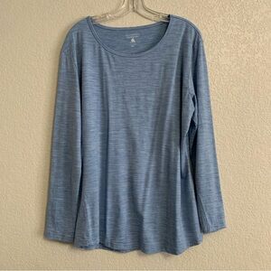 Segments Tee Top Womens XXL Merino Wool Base Layer  Long Sleeve Outdoor Blue